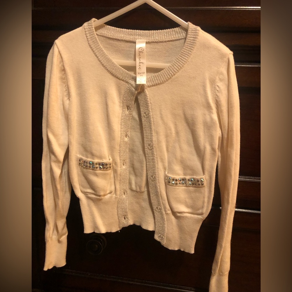 White sweater with bling